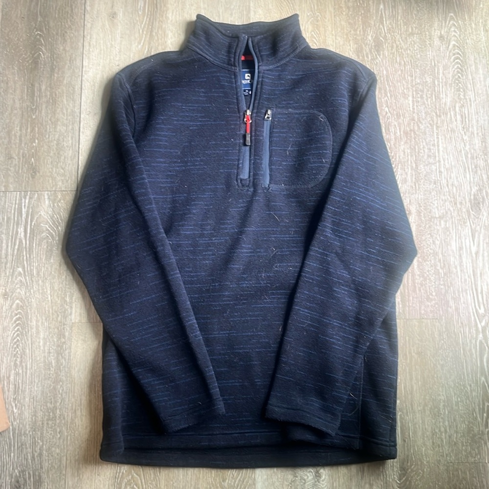 Blue northcrest quarter zip lightweight sweater